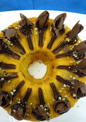 Una foto de Ponqué con higos y dulce de leche