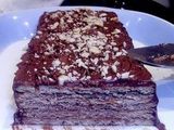 Pastel de galletas con chocolate fácil