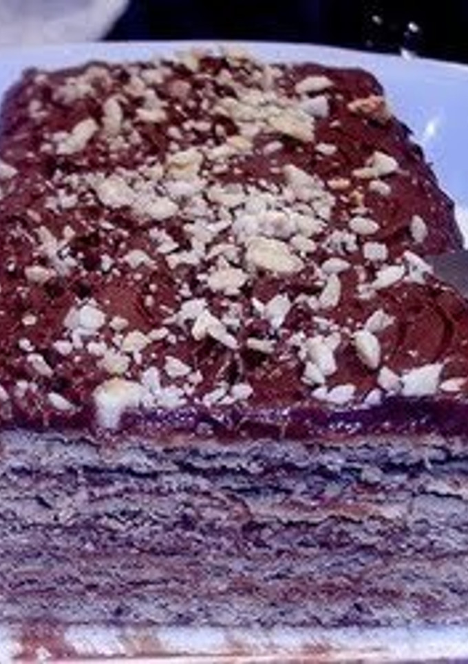 Una foto de Pastel de galletas con chocolate fácil