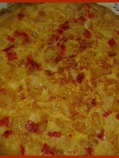 Una foto de Tortilla de calabacín y chorizo