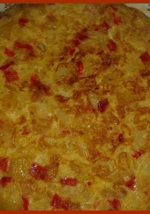 Una foto de Tortilla de calabacín y chorizo