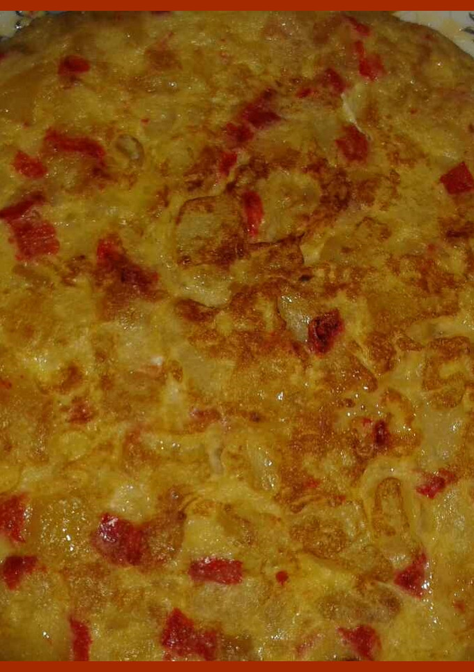 Una foto de Tortilla de calabacín y chorizo