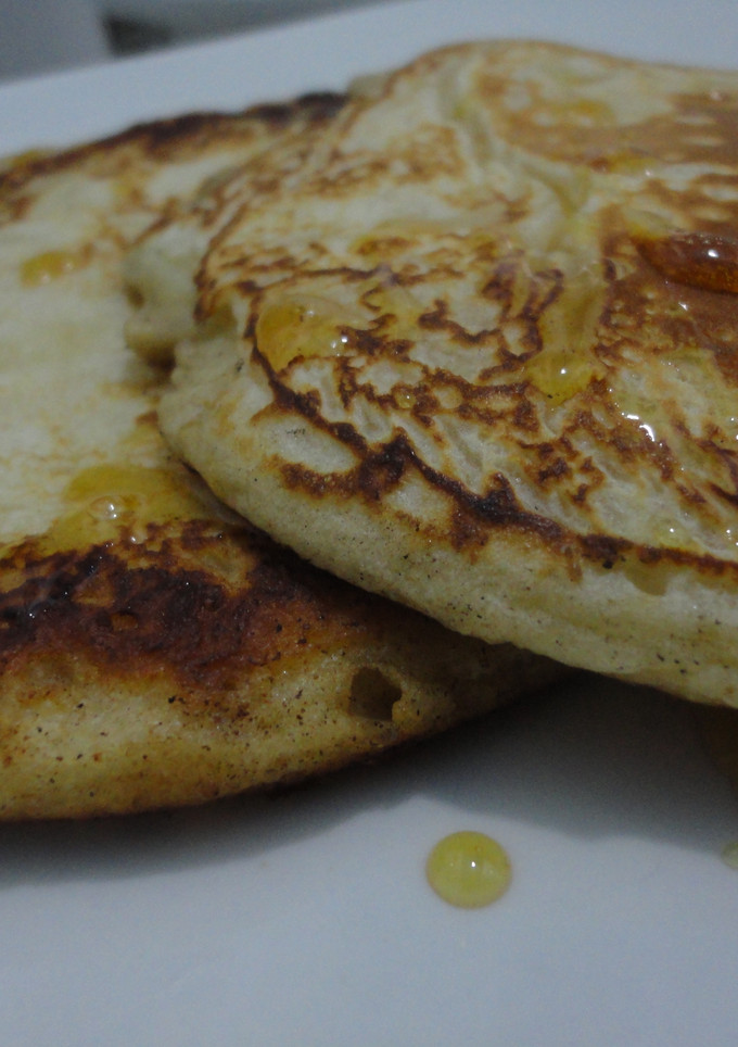 Una foto de Tortitas de requeson con miel