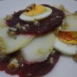 Ensalada de patata y remolacha con nueces