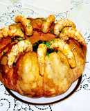 Calabaza rellena de camarones