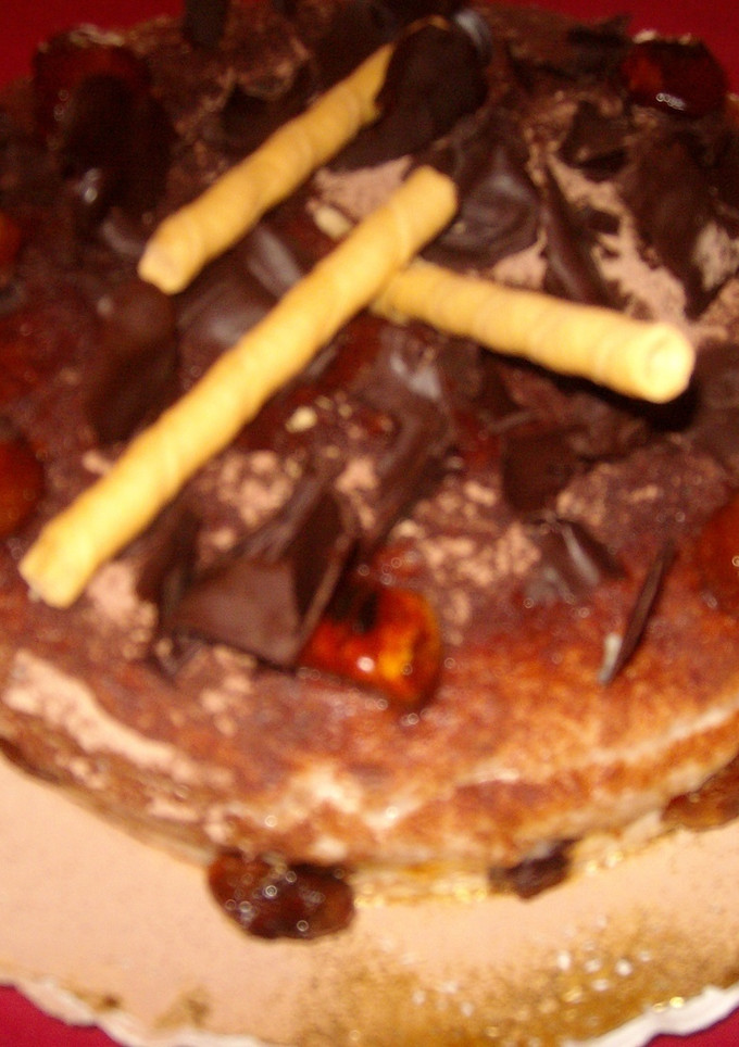 Una foto de Tarta de mus de castañas