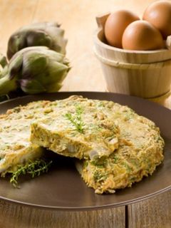 Una foto de Tortilla de Alcachofas
