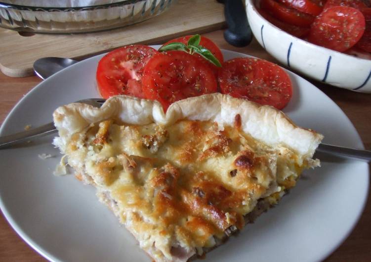 Pastel hojaldrado de gallina