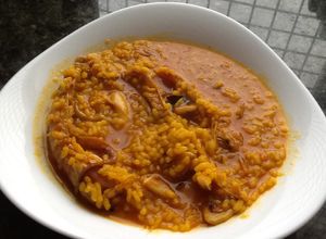Foto principal de Arroz meloso de galeras y pulpo