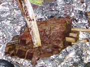 Una foto de costillar barbacoa