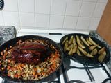 Bondiola de cerdo agridulce con papas rústicas