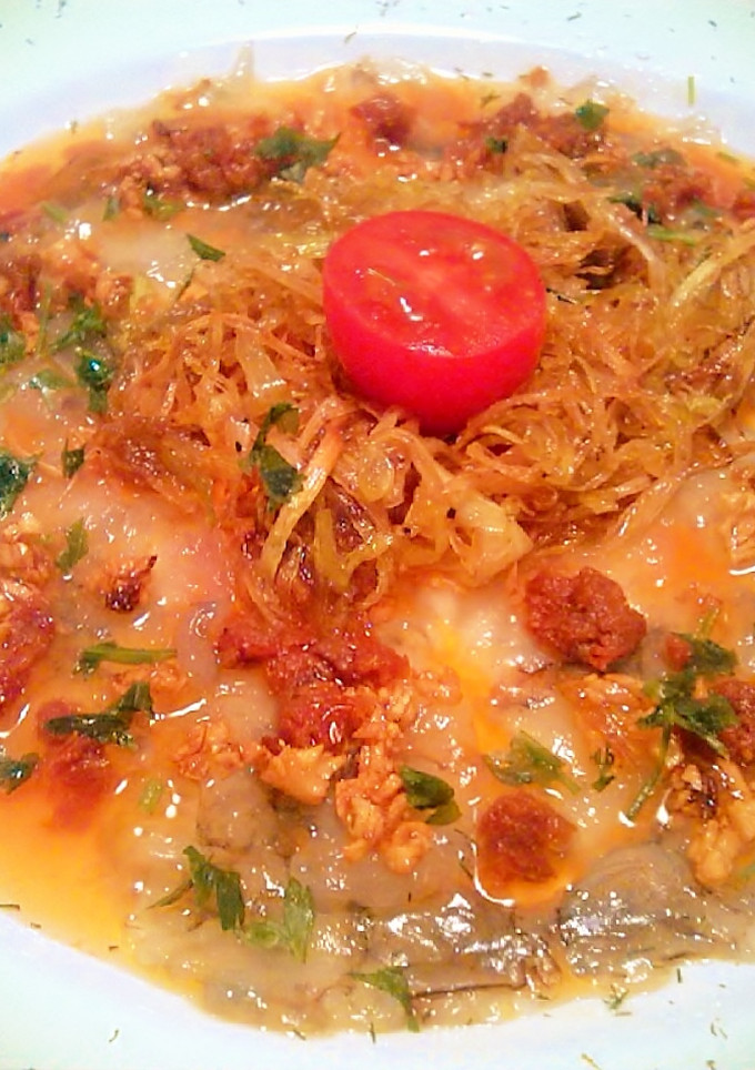 Una foto de Carpaccio de langostinos