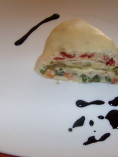 Una foto de Milhojas de tortilla