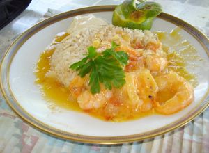 Una foto de Camarones al Orange