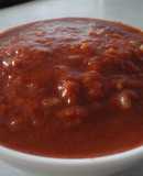 Salsa de tomate con vermut y chocolate