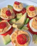 Huevos rellenos de Navidad