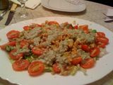 Ensalada de nueces con crema de queso azul