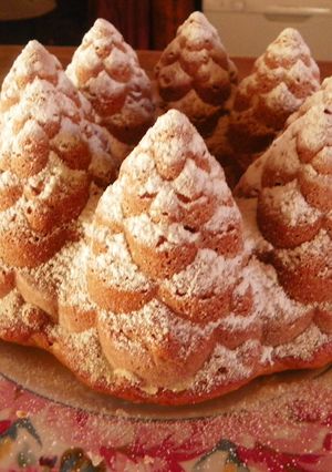 Una foto de Torta simple de pinitos para navidad 