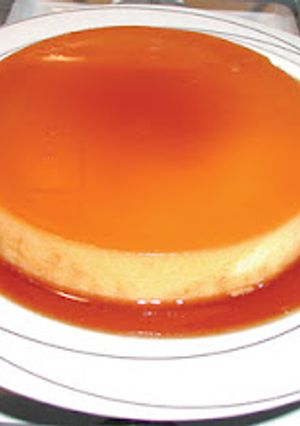Una foto de Flan de leche
