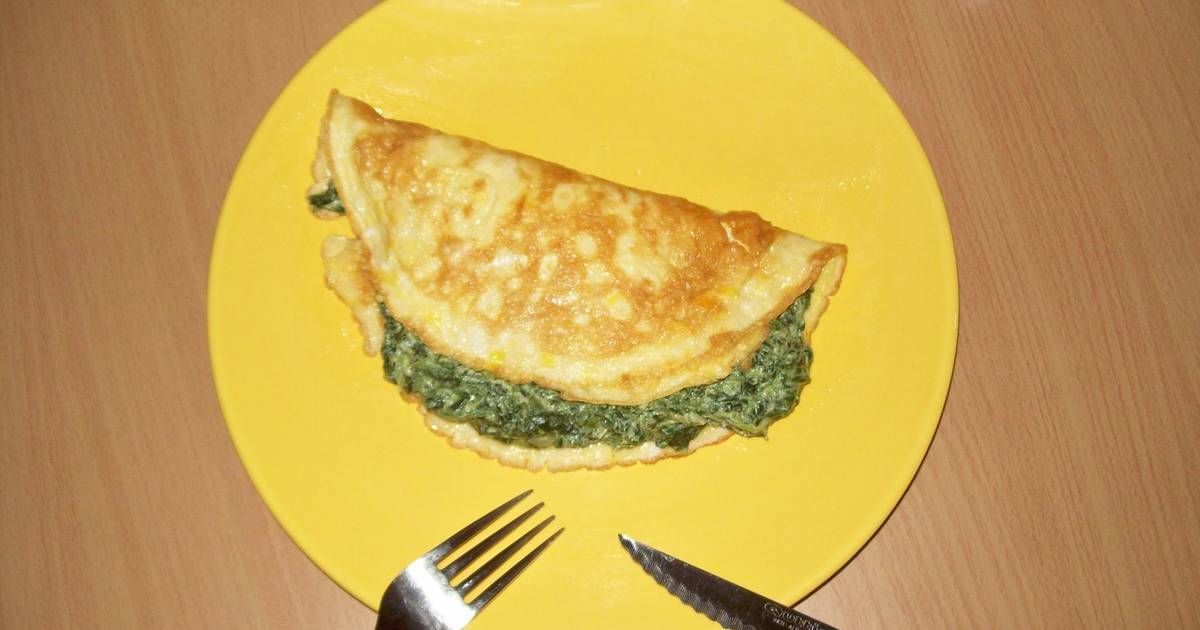 Tortilla con queso y espinacas Receta de Luba Ustinkina Cookpad