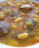 Fabes con almejas asturianas