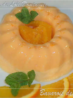 Una foto de Bavarois de naranja