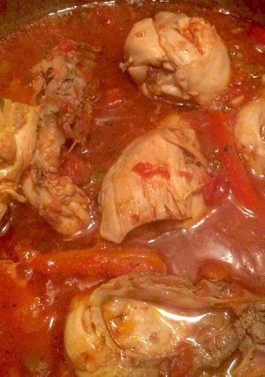 Una foto de Pollo a la portuguesa