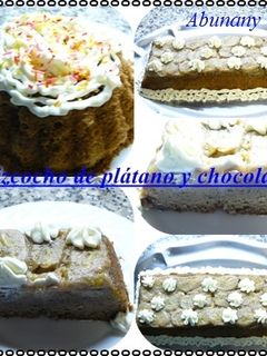 Una foto de Bizcocho de plátano y chocolate