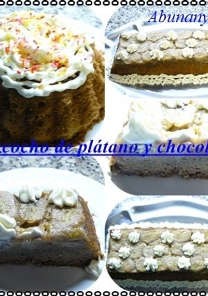 Una foto de Bizcocho de plátano y chocolate 