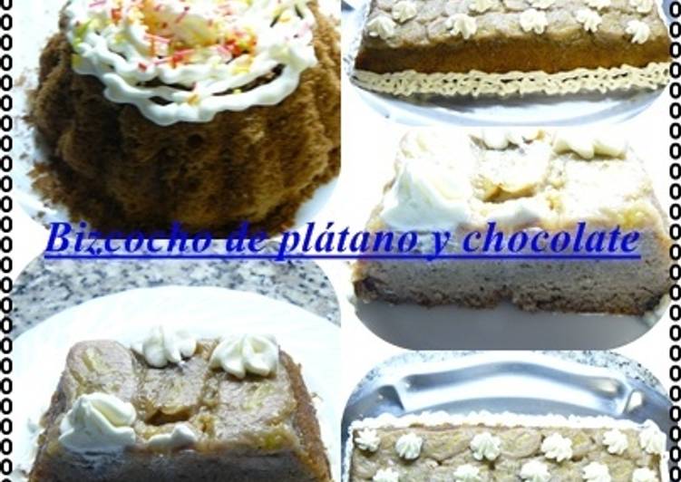 Bizcocho de plátano y chocolate