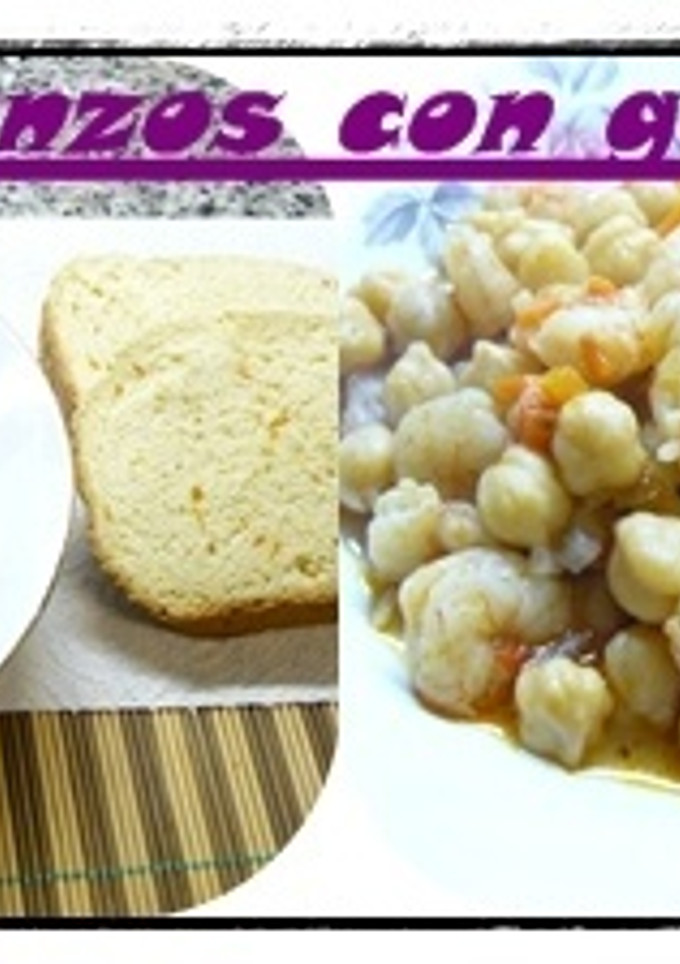 Una foto de Garbanzos con gambas o langostinos
