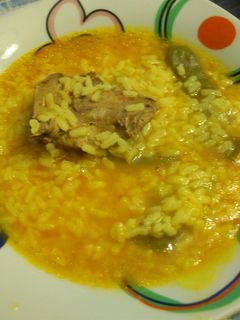Una foto de Arroz caldoso con conejo