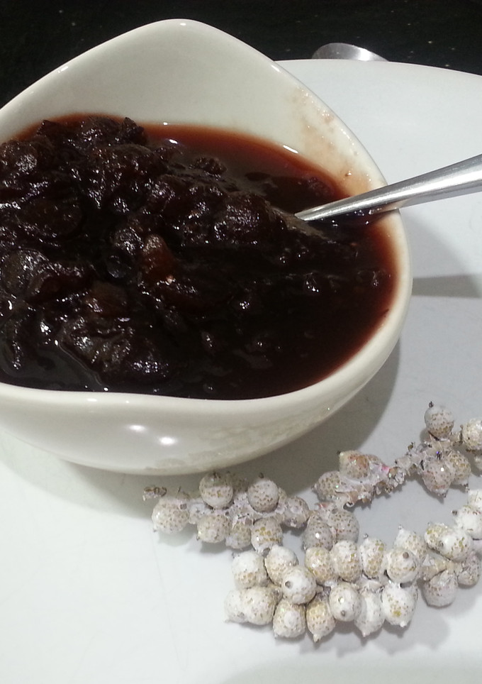Una foto de Salsa de arándanos thermomix