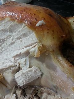 Una foto de Pavo relleno de Navidad