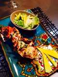 Langosta a la parrilla con ensalada de mango