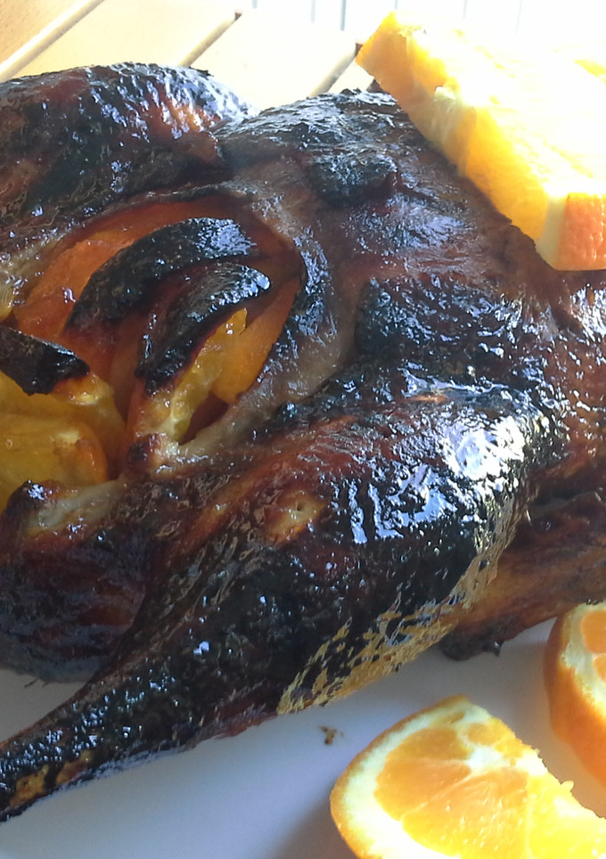 Una foto de Pato asado a la naranja y soja