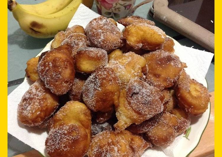 Buñuelos de plátano caseros