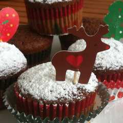 Una foto de Muffins navideños