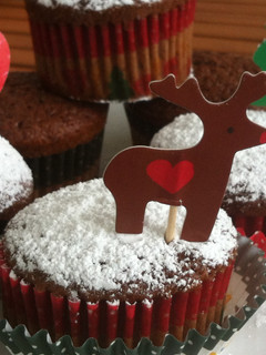 Una foto de Muffins navideños