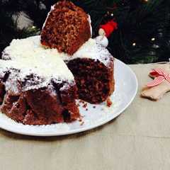Una foto de Bizcocho de chocolate para Navidad