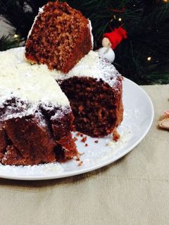 Una foto de Bizcocho de chocolate para Navidad