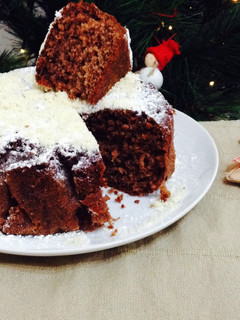 Una foto de Bizcocho de chocolate para Navidad