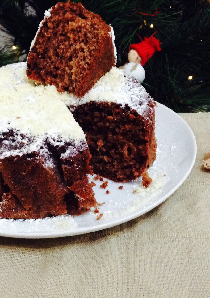 Una foto de Bizcocho de chocolate para Navidad