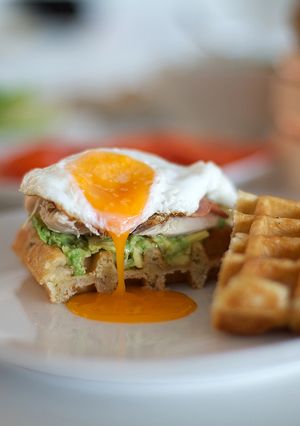 A picture of Waffle Turkey Leftover Sandwich.