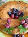 Pudding de almendra y frutos rojos