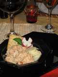 Ensalada navideña de centolla y palmitos