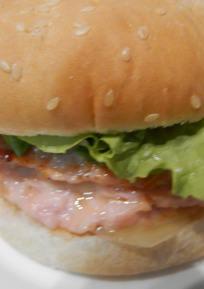 Una foto de hamburguesa de pollo con jamon york y queso