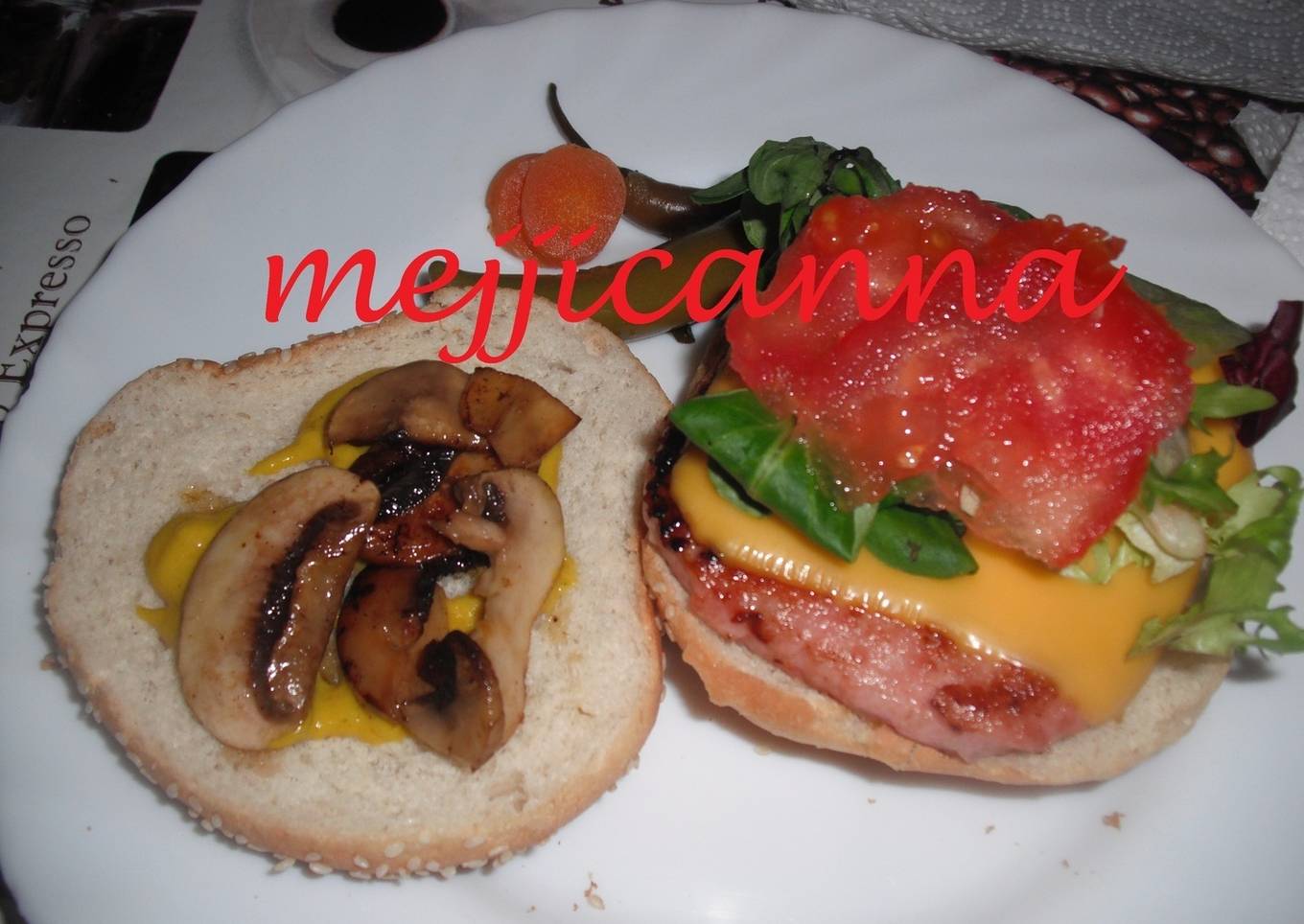 Hamburguesa de Pavo con Champiñones
