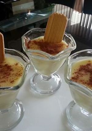 Una foto de Natilla de vainilla cubana
