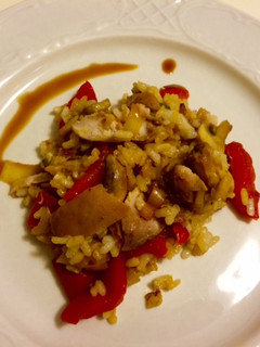 Foto principal de Arroz con verduras salteadas y pollo asado